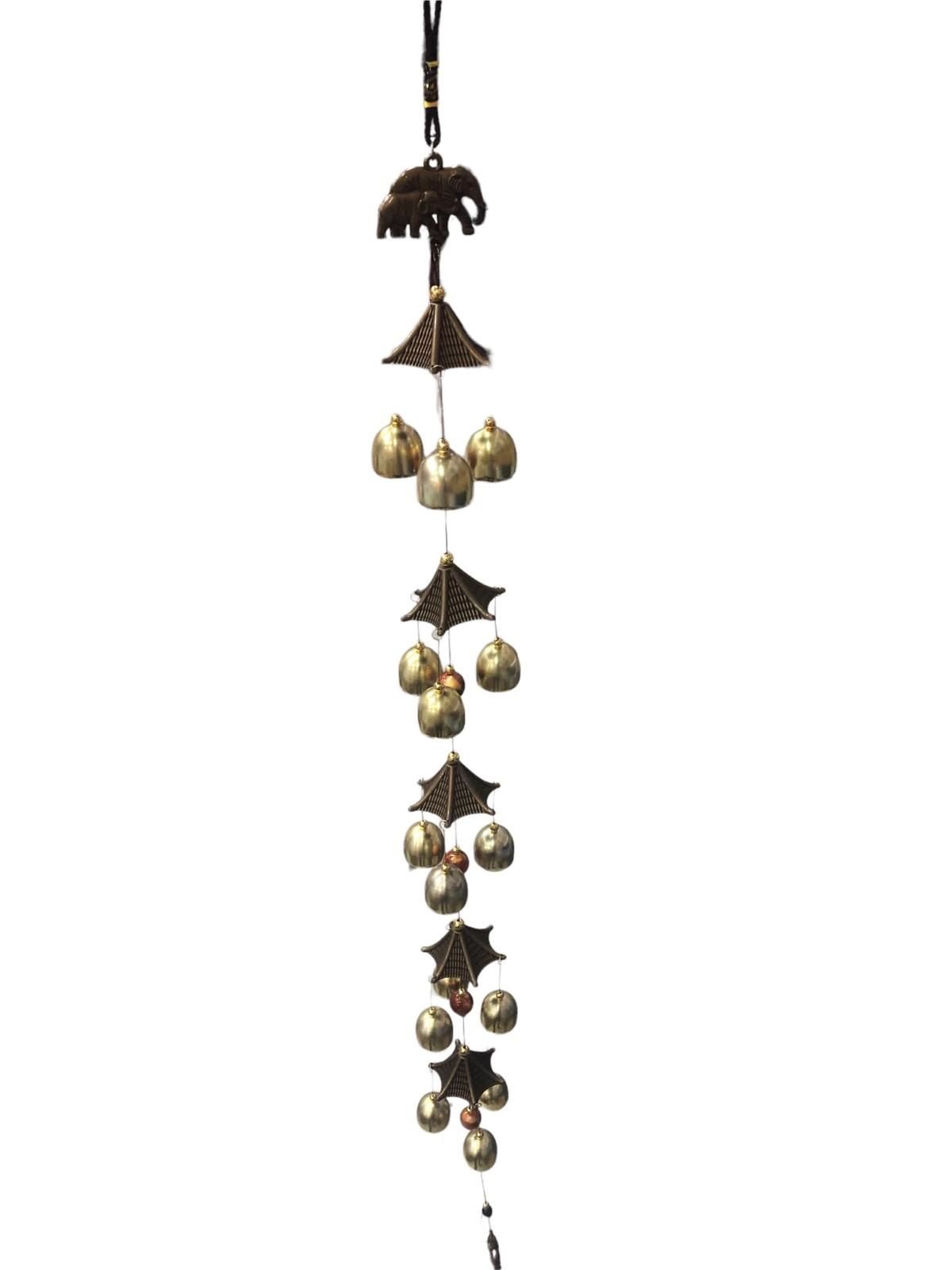 Dekoratif 5 Katlı Fil Tasarımlı Rüzgar Çanı (100 cm)