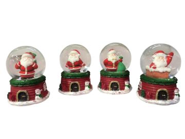 Dekoratif Noel Baba Tasarımlı Cam Kar Küresi (10 cm x 6.5 cm)