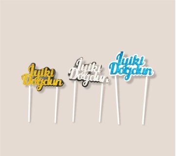 Doğum Günü İyiki Doğdun Pasta Süsü Yazısı (5 Adet)