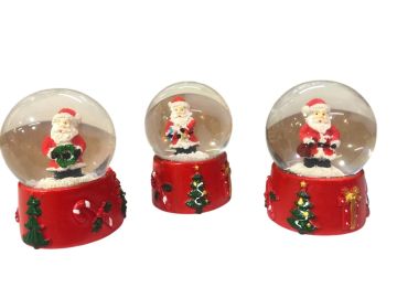 Noel Baba Tasarımlı Dekoratif Cam Kar Küresi (10 cm x 6.5 cm)