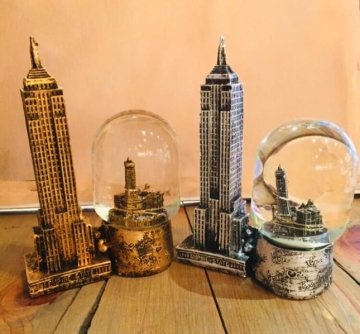 Dekoratif Işıklı Empire State Building Binası Biblo