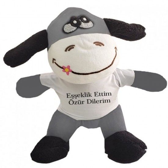 Peluş Eşeklik Ettim Tasarım Tişörtlü Eşek