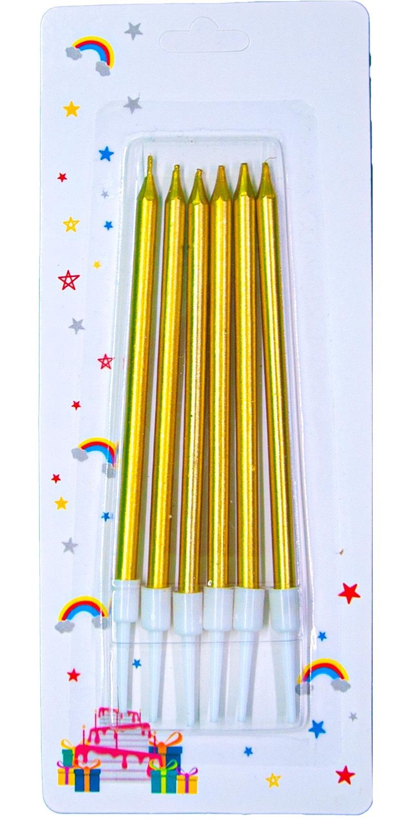 İnce Gold Doğum Günü Mumu 6'lı (13 cm)