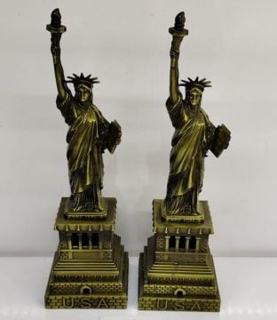 Metal New York Amerika Özgürlük Heykeli Biblosu (32 cm)
