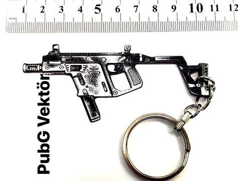Metal Pubg Vector Tüfek Anahtarlık