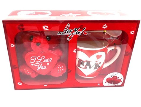 love Ayıcıklı ve Kalpli Kaşıklı Nescafe Fincanı