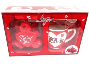 love Ayıcıklı ve Kalpli Kaşıklı Nescafe Fincanı