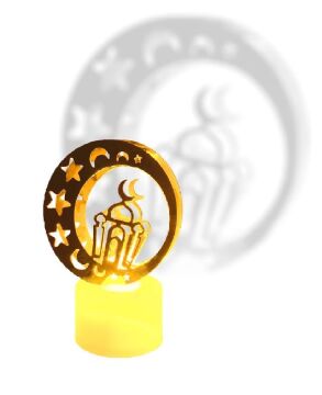 Hilal Kubbeli Desenli Gün Işığı Pilli Tealight Işık