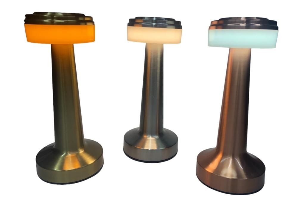 Usb Şarjlı Yuvarlak Dokunmatik 3 Modlu Led Masa Lambası