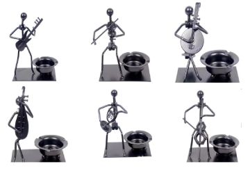 Dekoratif Metal Müzisyen Kül Tablası