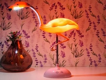 Dokunmatik Led Şarjlı Flamingo Masa Lambası