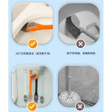 Silikon Tasarımlı Ergonomik Tuvalet Ve Detay Fırçası