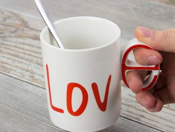 Ahşap Kapaklı Kaşıklı Kupa Bardak (love & Life)