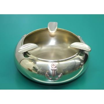 Dekoratif Masa Üstü Çapa Tasarımlı Pirinç Küllük (12 cm)