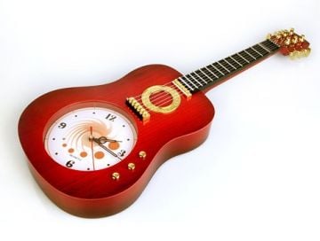 Gitar Şeklinde Dekoratif Duvar Saati