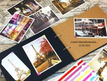 Klaket Tasarımlı Resim Çerçeveli Kendin Yap Albüm Defter​