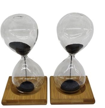 Cam Mıknatıslı Manyetik Kum Saati (14 cm)