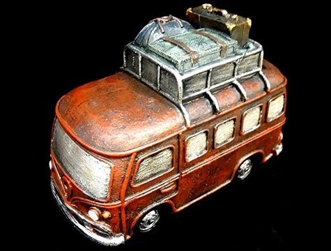 Dekoratif Polyester Retro Minibüs Kumbara