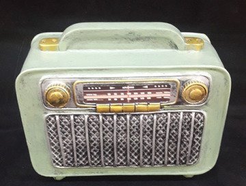 Dekoratif Polyester Retro Radyo Kumbara