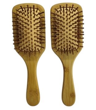 Doğal Ahşap El Yapımı Masaj Tarağı Saç Fırçası (21 cm x 6 cm)