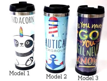 Desenli Termos Mug Kupa Bardak