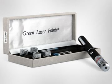Yeşil Lazer Pointer 100 mw 10 Km Etkili (Beş Başlıklı)