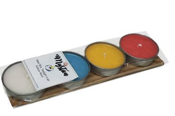 Karışık Kokulu Tealight Büyük Boy Mum (4 adet)