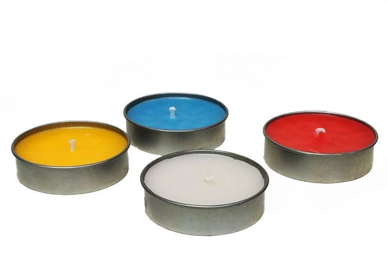 Karışık Kokulu Tealight Büyük Boy Mum (4 adet)
