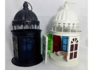 Dekoratif Büyük Metal Fener Tealight Mumluk