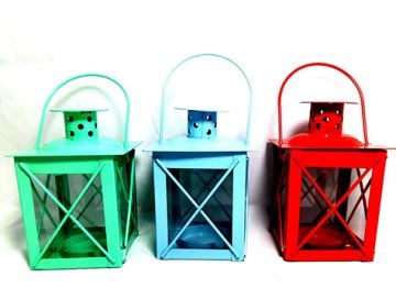 Metal Mini Fener Tealight Mumluk
