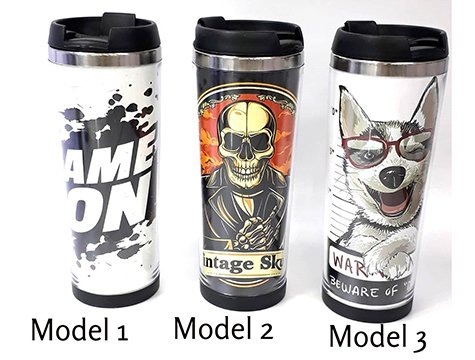Desenli Baskılı Termos Kupa Bardak Mug