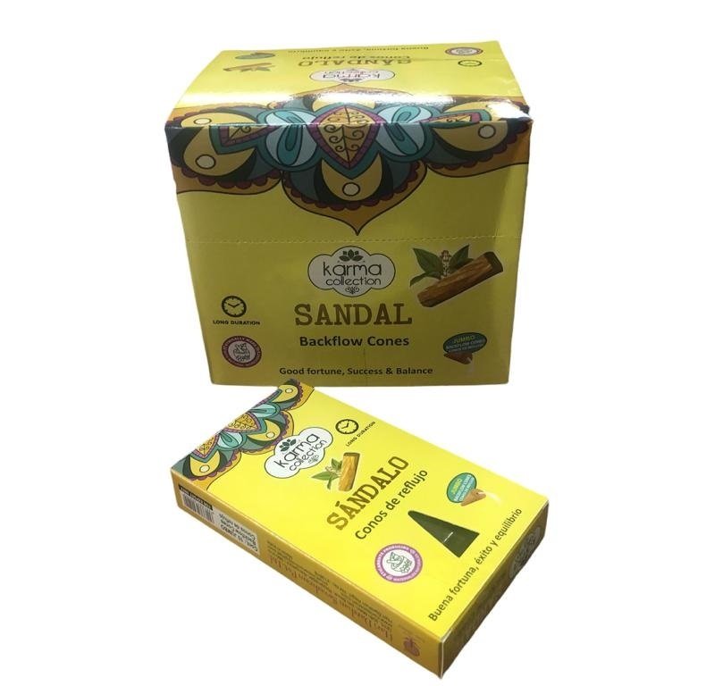 Karma Sandalo Geri Akış Sandal Jumbo Back Flow Konik Tütsü (120 Adet)
