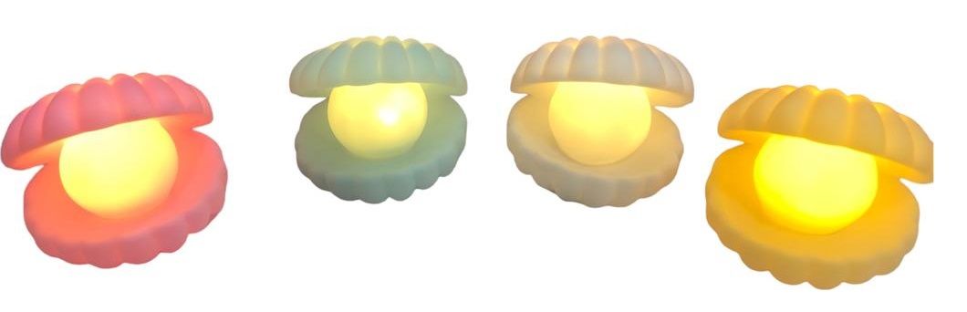 Dekoratif Mini Pilli Işıklı İstiridye Lamba
