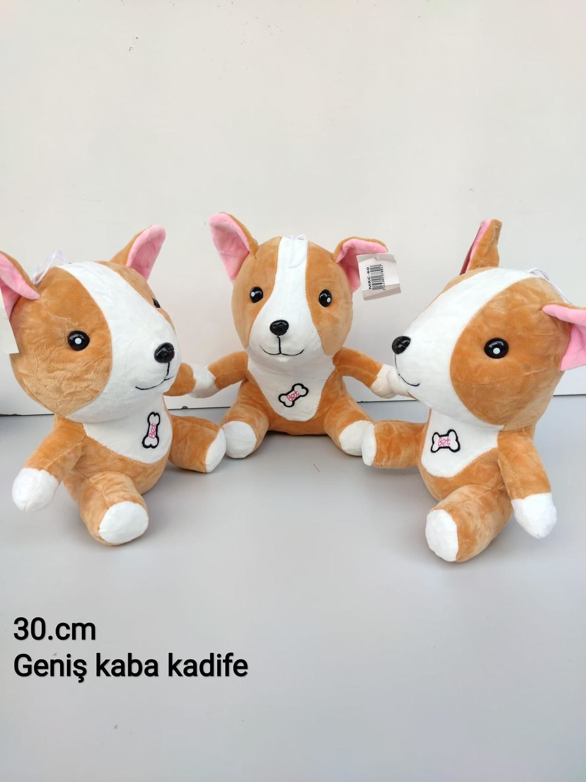 Sevimli Pembe Kulaklı Köpek Karakterli Kadife Oyuncak