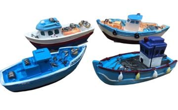 Dekoratif Polyester Gemi Deniz Balıkçı Biblosu(4 Adet)