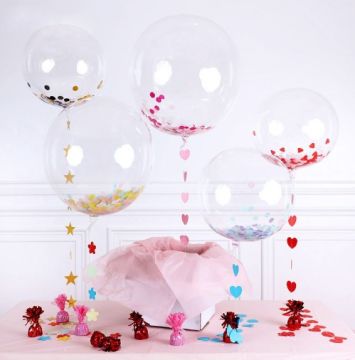 18 İnç İçine Çiçek ve Süs Konulabilen Şeffaf Balon(50 Adet)