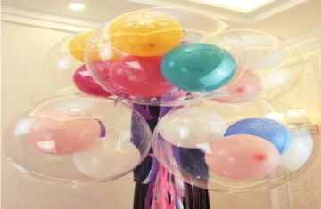 18 İnç İçine Çiçek ve Süs Konulabilen Şeffaf Balon(50 Adet)