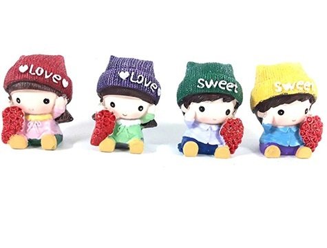 Dekoratif Mini Love Sweet Temalı Biblo (4 Adet)