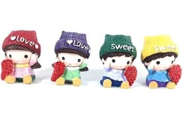 Dekoratif Mini Love Sweet Temalı Biblo (4 Adet)
