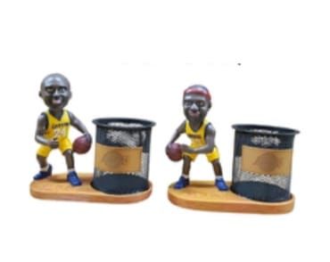 Polyester Basketbolcu Dekoratif Kalemlik (15 cm)