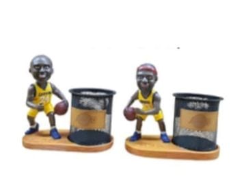 Polyester Basketbolcu Dekoratif Kalemlik (15 cm)