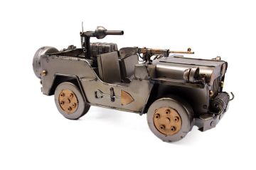 Dekoratif Metal Askeri Jeep Araç