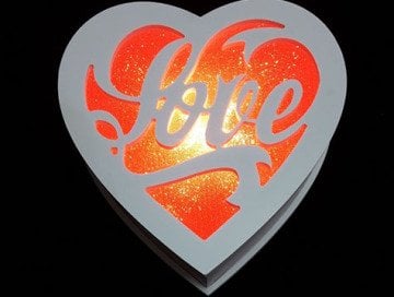 Romantik Hediye Işıklı Love Kalp