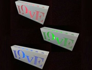 Renk Değiştiren Romantik Hediye Işıklı Love Lamba