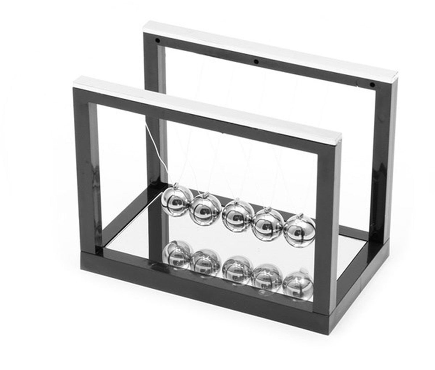 Aynalı Metal Gri Denge Topu Newton's Cradle