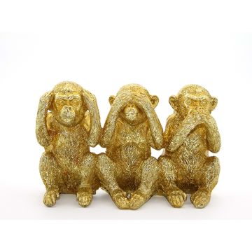 Gold Görmedim Duymadım Bilmiyorum 3 Maymun Biblo