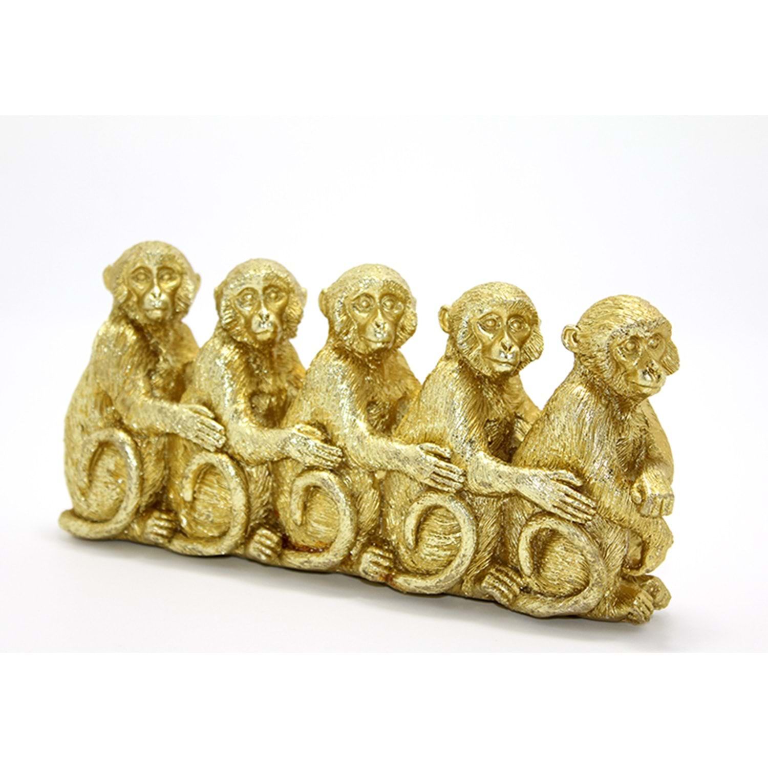 Gold Dekoratif 5'li Maymun Biblosu