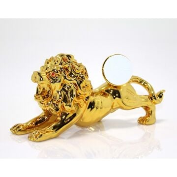 Polyester Aslan Figürlü Mıknatıslı Telefon Tutacaklı Biblo (18 cm)