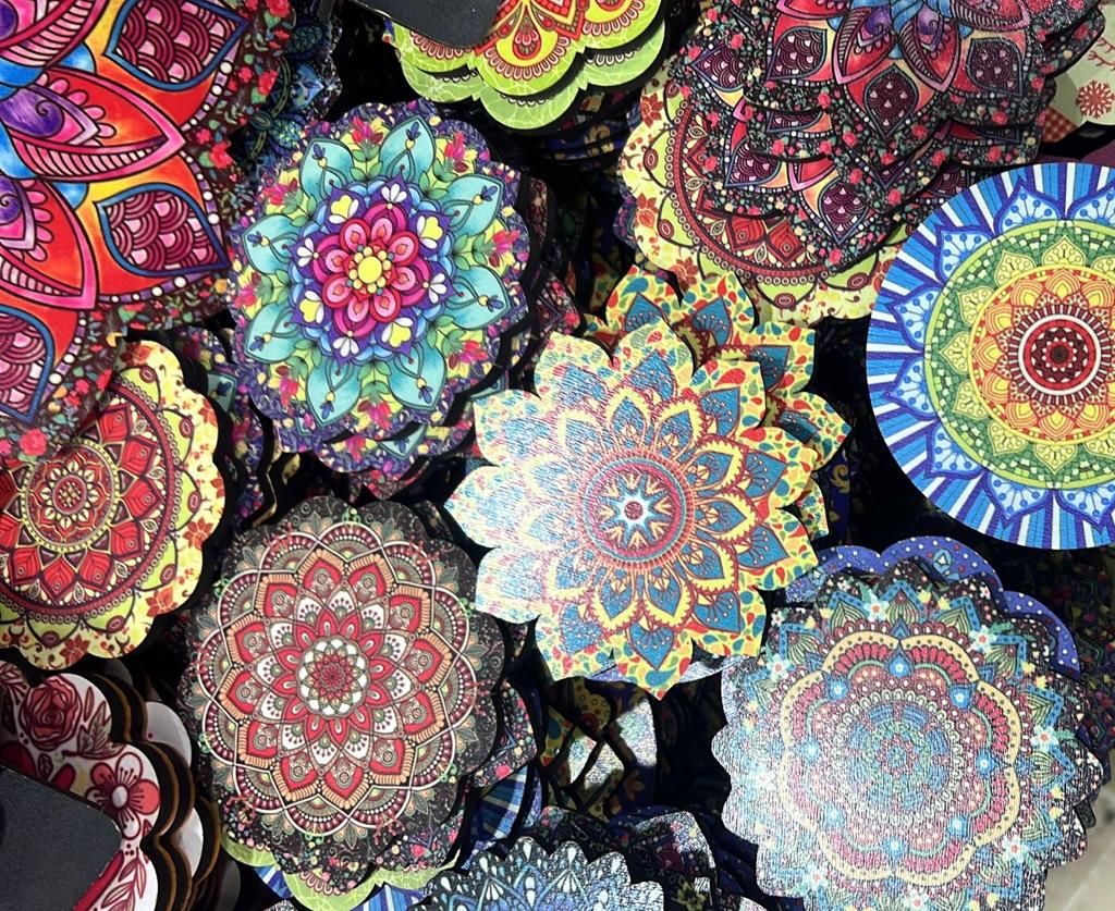 Renkli Baskılı Bardak Altlığı (6 Adet)