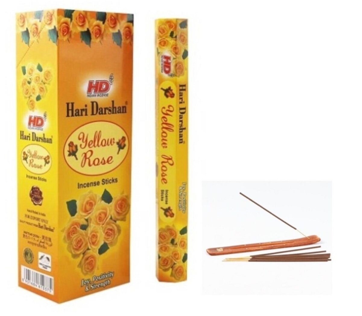 Hd Yellow Rose Çubuk Tütsü Sarı Gül İncense Sticks Tütsü (120 Adet)